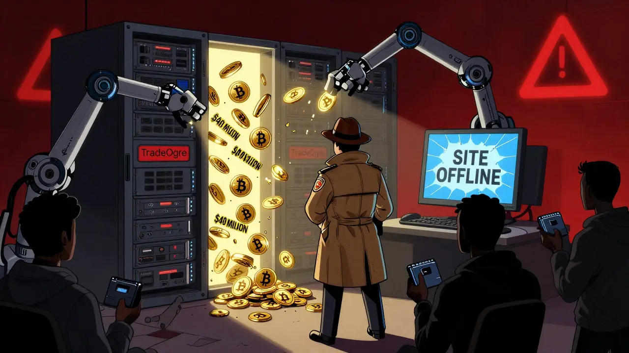 Canadian authorities seizing  million in crypto coins from TradeOgre server rack.