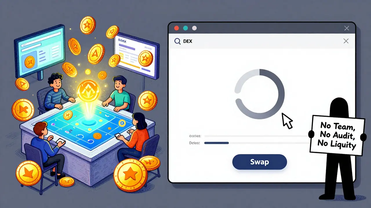 Side-by-side comparison: lively, secure DEX vs. empty, unresponsive Swapsicle interface.