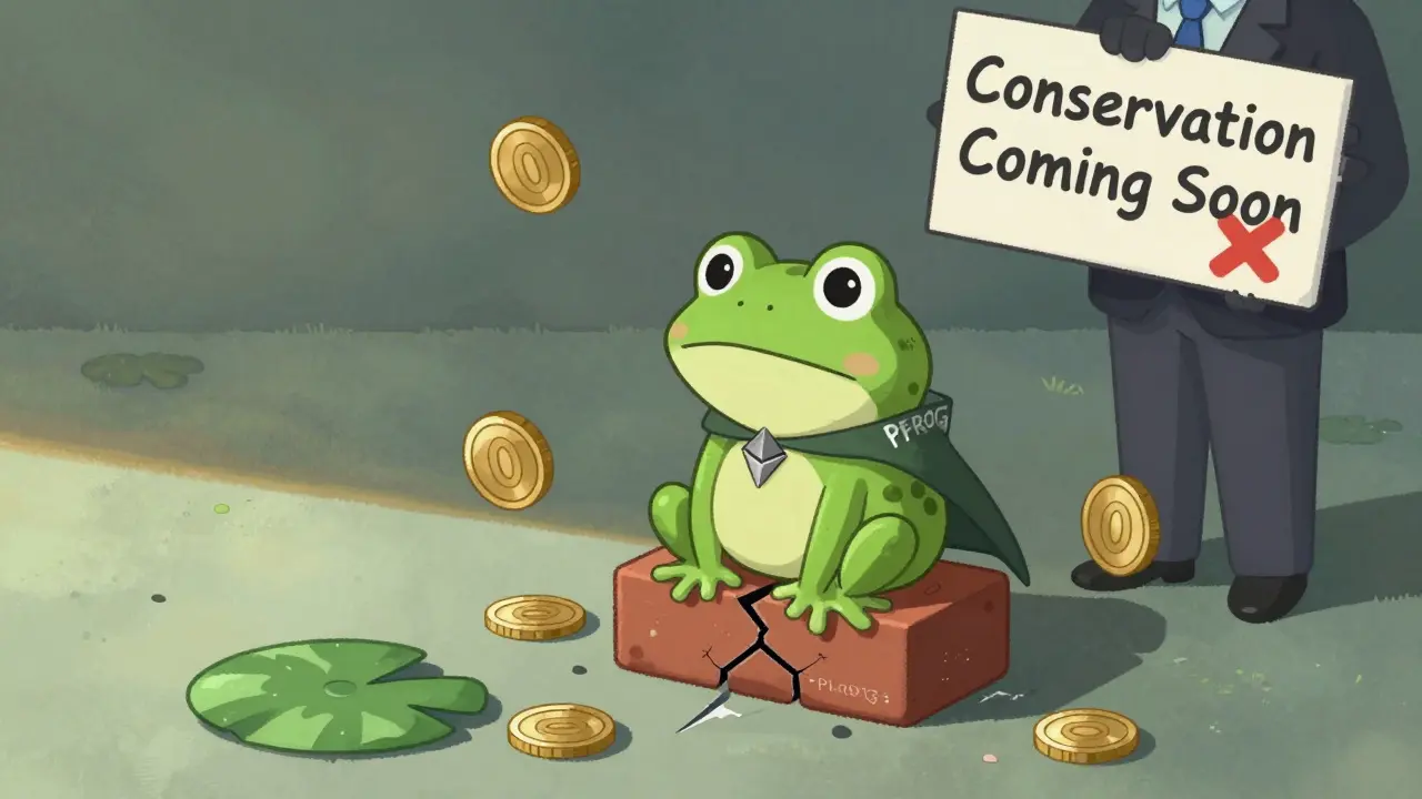 What is Peace Frog (PFROG) crypto coin? The truth behind the meme with a conservation claim