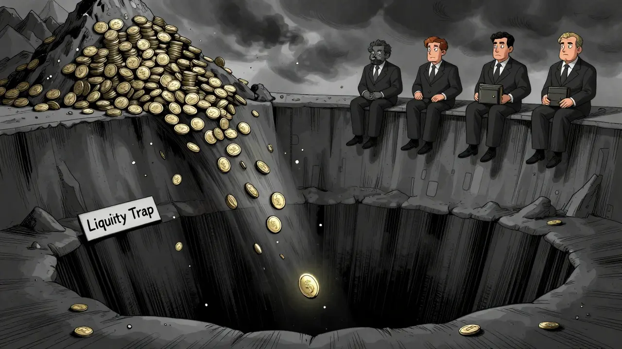 Coin falling into liquidity trap as value collapses