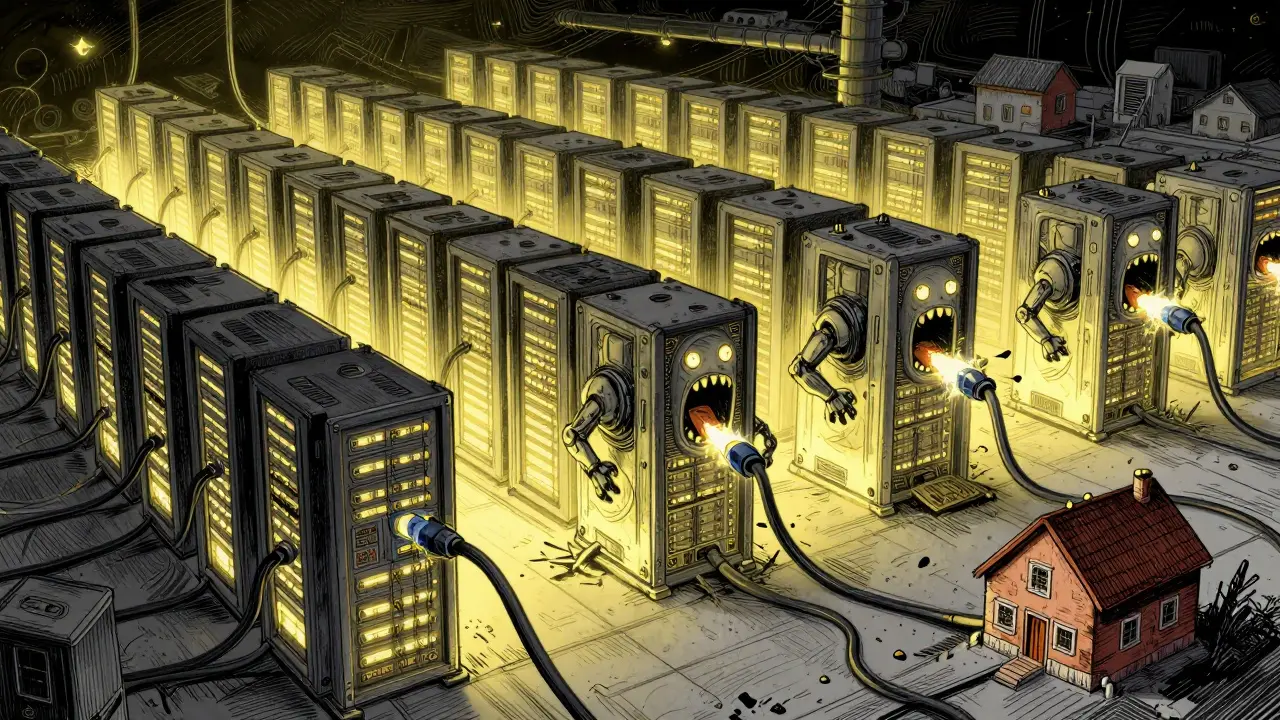 Crypto mining rigs straining fraying power cables