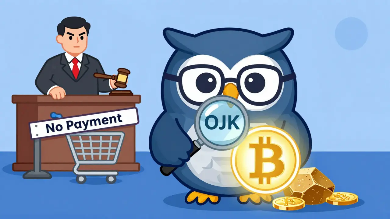 Illustration of OJK regulating crypto assets while BI bans payments