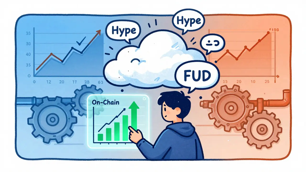 Layers of social, on-chain, and derivative data analysis