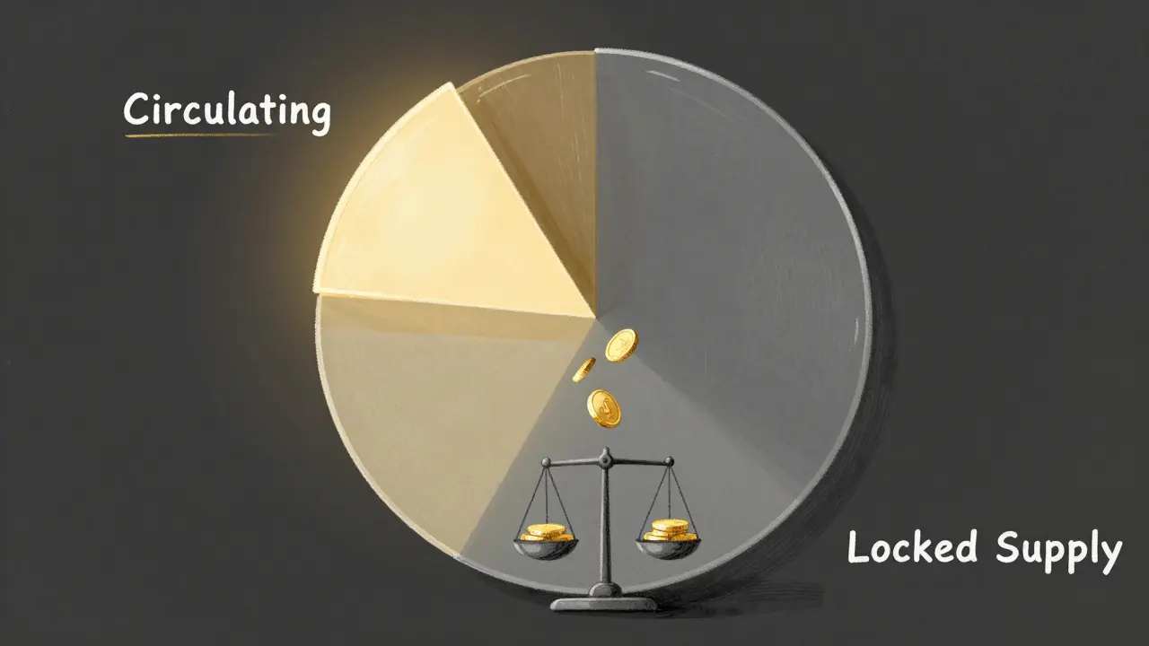 Visual metaphor of LQR token supply distribution