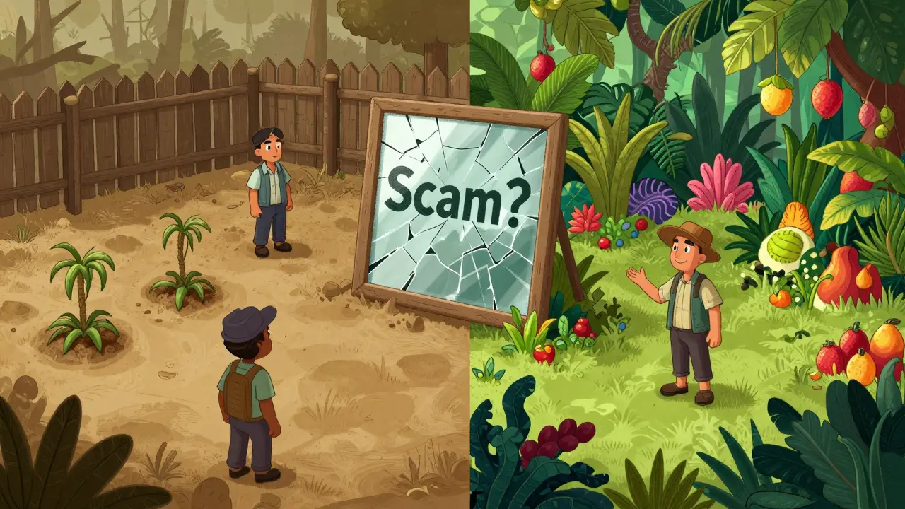 Barren garden vs lush jungle illustrating limited vs extensive crypto token options