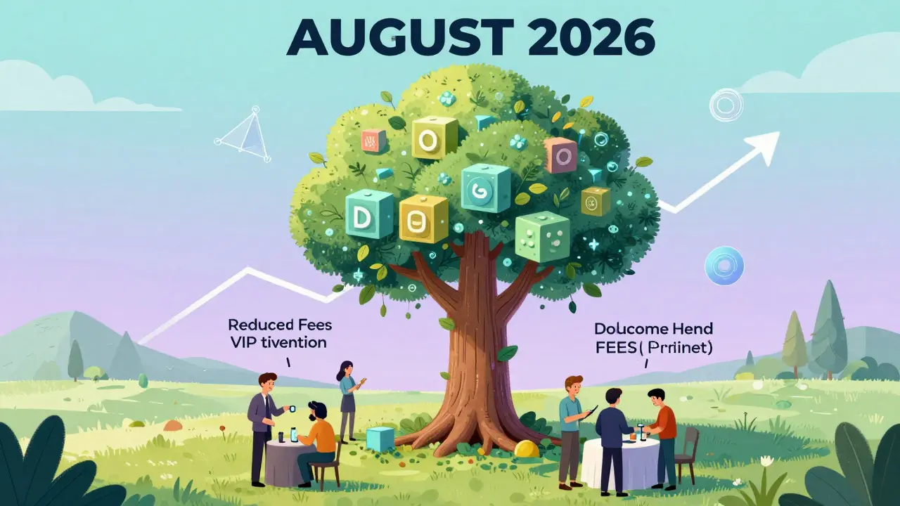 Stylized digital tree symbolizing long-term crypto growth
