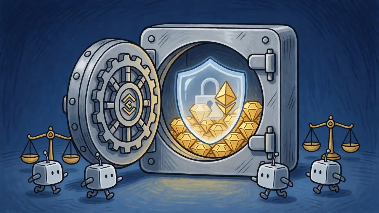 Secure Frax vault protecting ETH assets with balanced arbitrage bots.