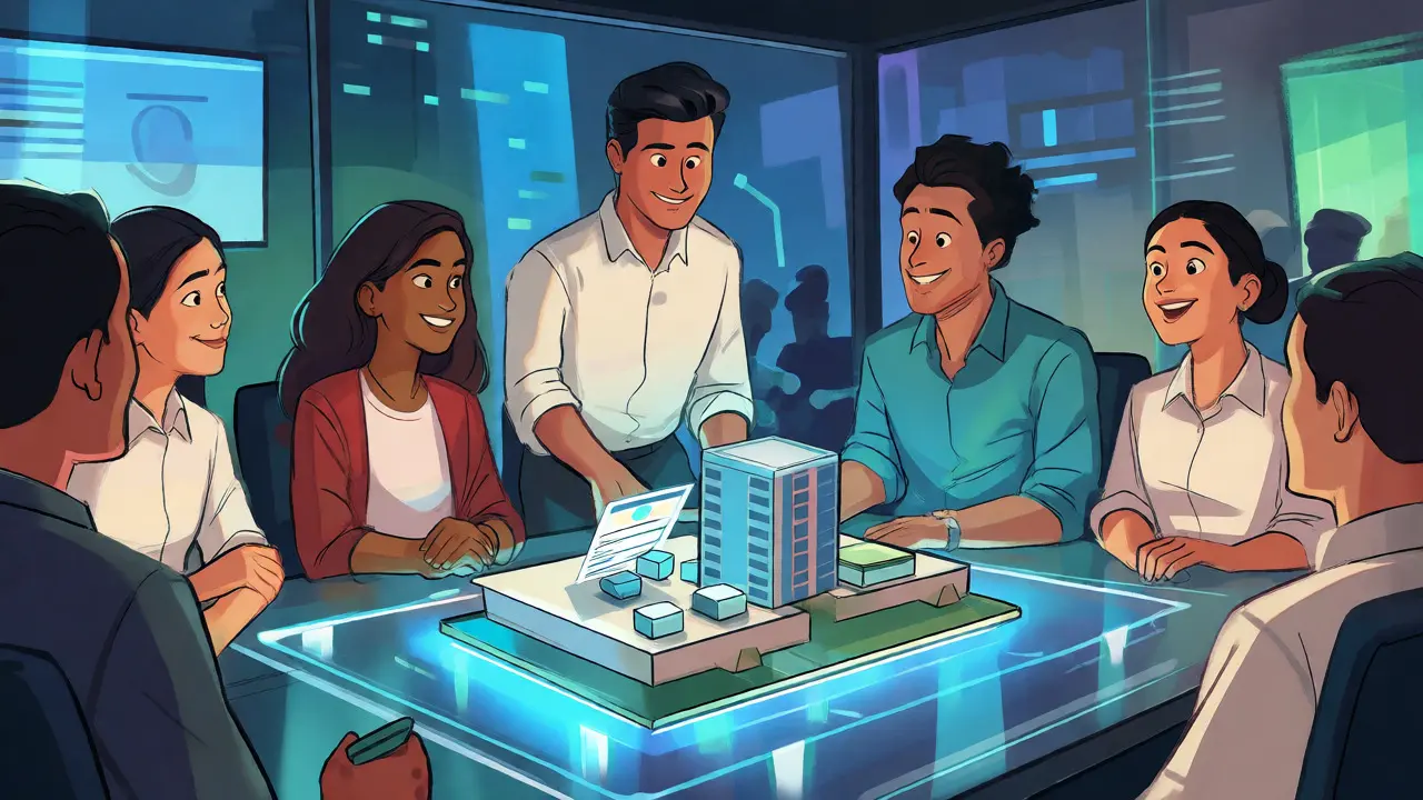 Investors viewing tokenized assets in Qatar